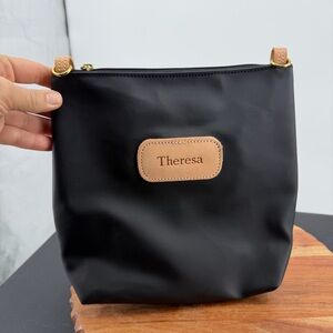 jon hart large trinity pouch black zip top “Theresa”
